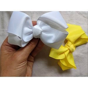 Yellow + White Barrettes